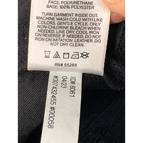 Express Wide Leg HR Buttery Soft Faux Leather Pants Size 4R Black RT10294 - Picture 6 of 12